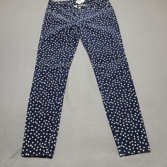 Vineyard Vines Womens Jeans 4 Polka Dot Blue Corduroy Pants - Picture 1 of 16